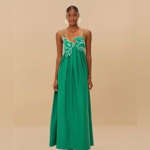 FARM Rio Green Fish Top Maxi Dress *NWT* XS